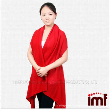 Mantón de pashmina tejido cuadrado rojo de mongolia interior